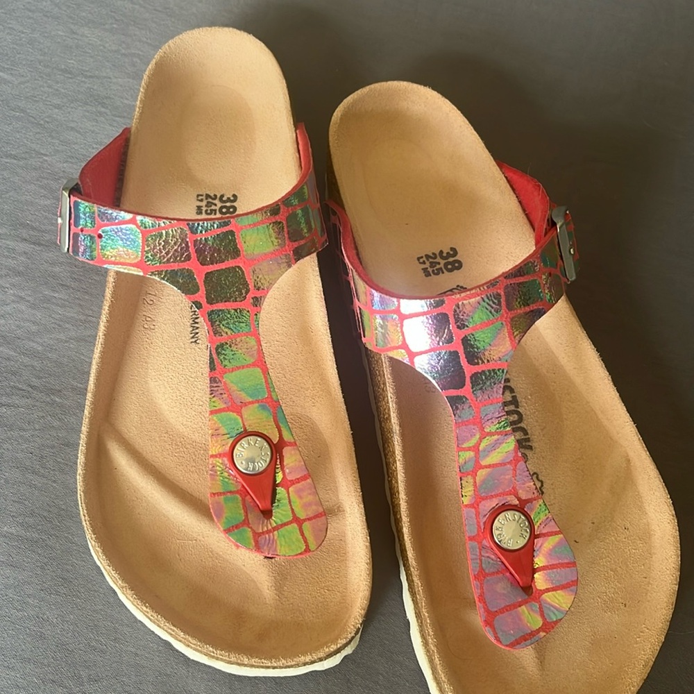 Birkenstocks pink metallic Giselle size 38